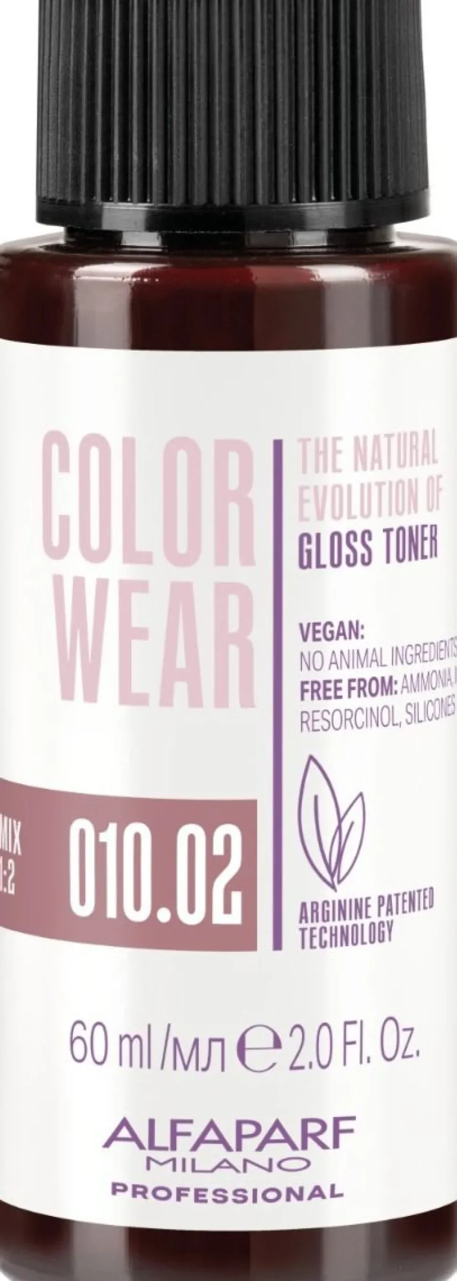 Alfaparf Milano Color Wear Gloss Toner 010.02 Soft Lightest Pure Violet Blonde - 60 ml