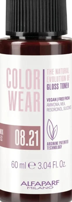 Alfaparf Milano Color Wear Gloss Toner 08.21 Soft Light Violet Ash Blonde - 60 ml