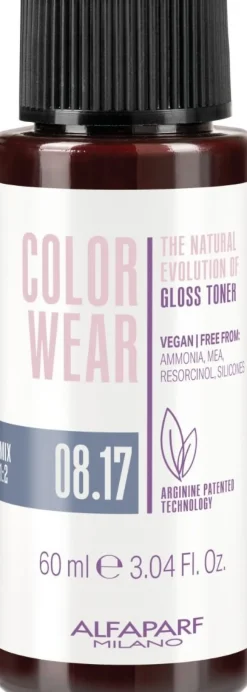 Alfaparf Milano Color Wear Gloss Toner 08.17 Soft Light Ash Matte Blonde - 60 ml