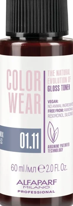 Alfaparf Milano Color Wear Gloss Toner 01.11 Soft Blue Black - 60 ml