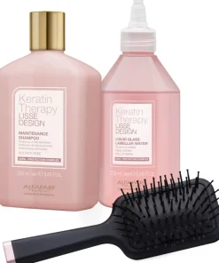 Alfaparf Milano Gift Set Keratin Therapy Lisse Design Glass Hair 500 ml