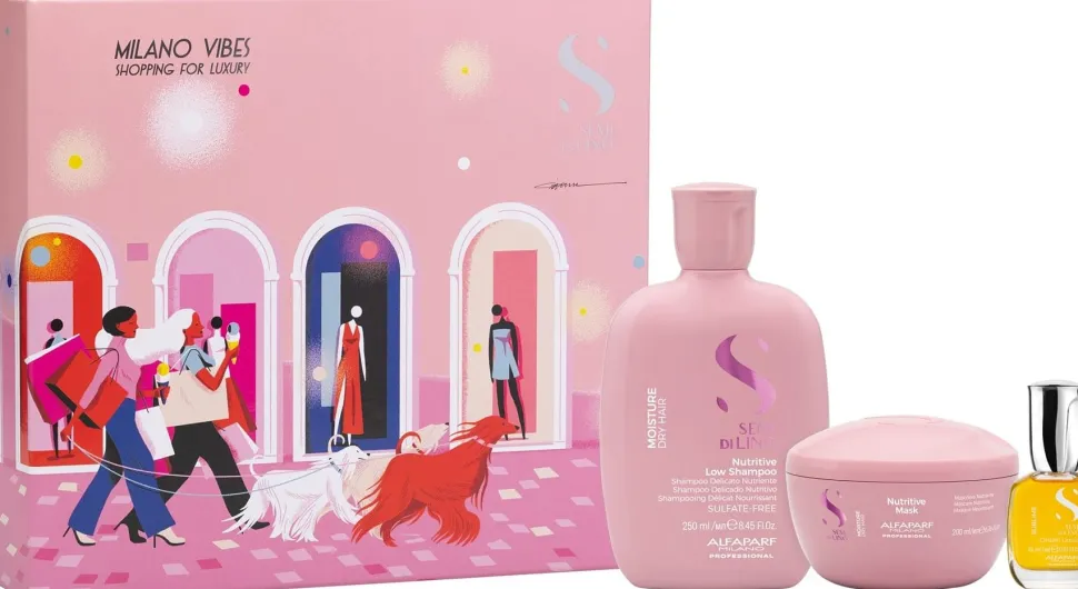 Alfaparf Milano Holiday Kit Set Semi di Lino Moisture 465 ml