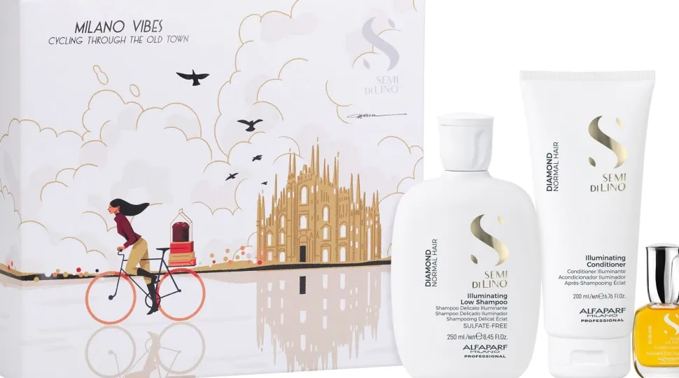Alfaparf Milano Holiday Kit Set Semi di Lino Diamond 465 ml