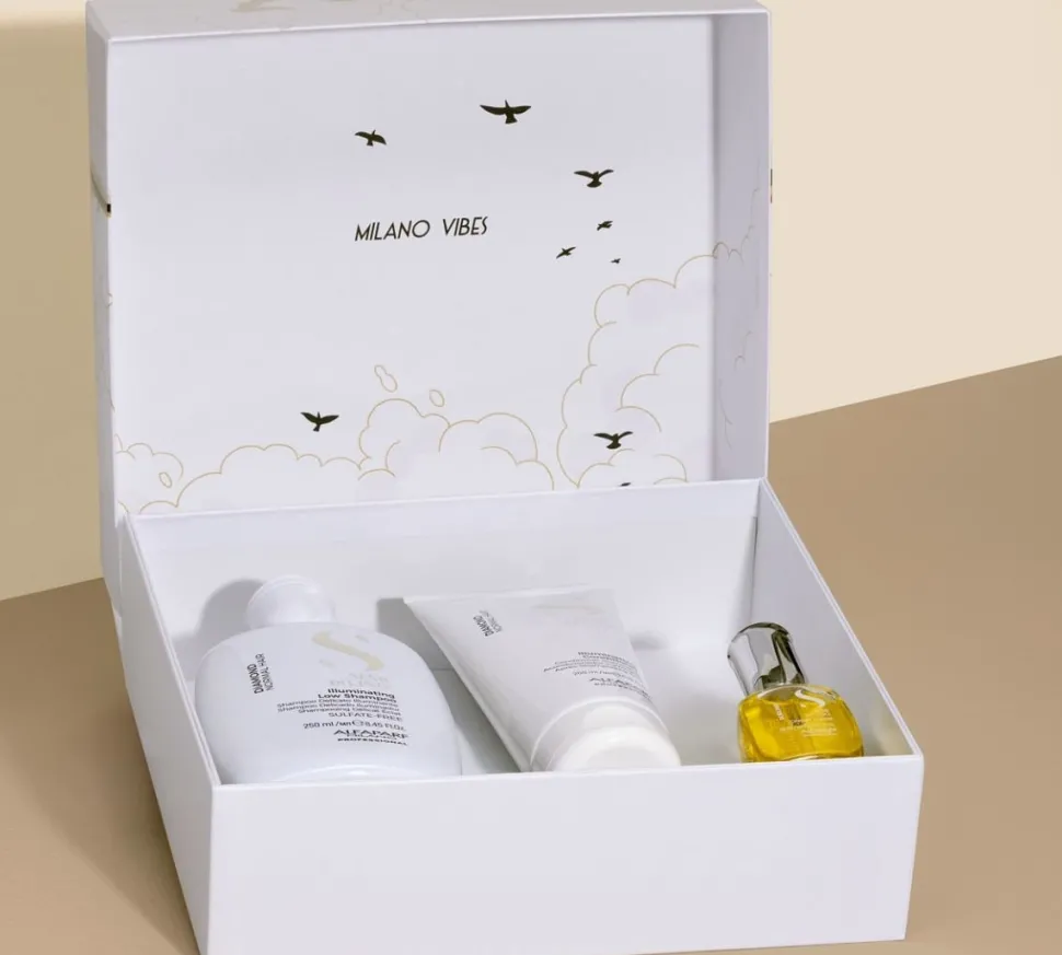 Alfaparf Milano Holiday Kit Set Semi di Lino Diamond 465 ml