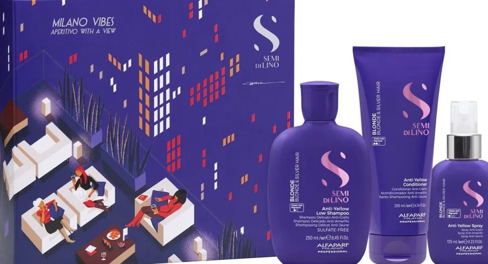 Alfaparf Milano Holiday Kit Set Semi di Lino Blonde 465 ml