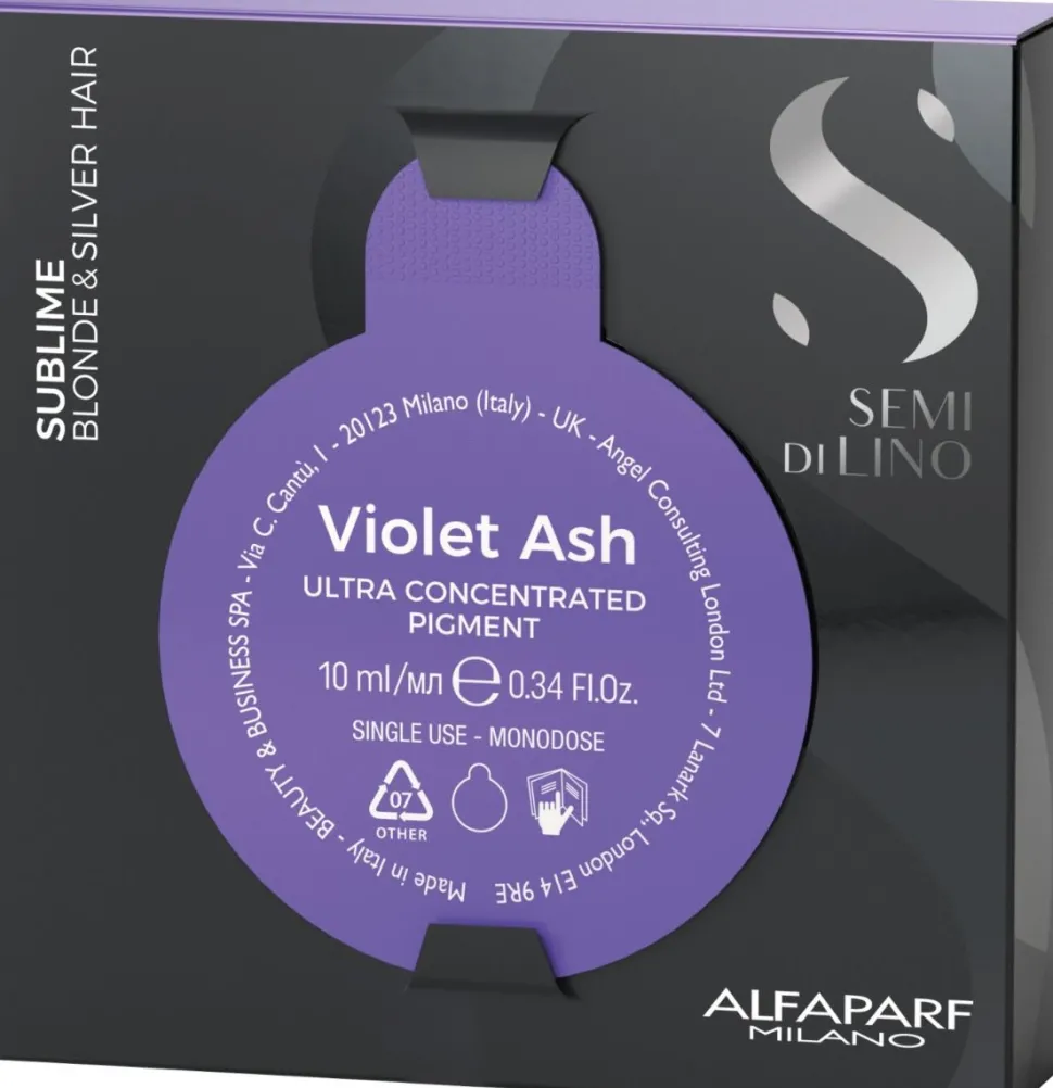 Alfaparf Milano Semi di Lino Sublime Pigments Color Violet Ash .21 10 ml