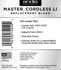 Andis Master® Cordless Replacement Blade