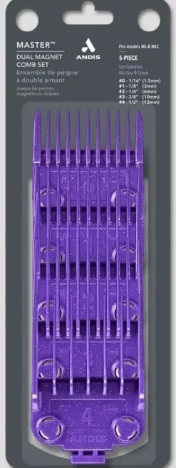 Andis Master Dual Magnet Small 5-Comb Set