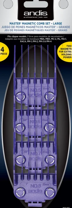 Andis Master® Dual Magnet Large 4-Comb Set