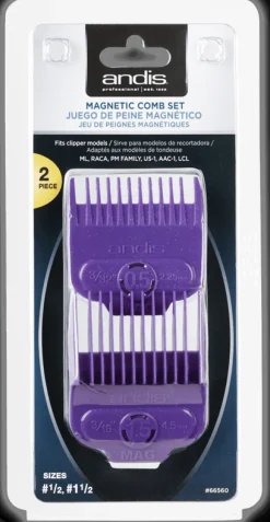 Andis Single Magnet Attachment Comb Dual Pack 0.5 mm & 1.5 mm