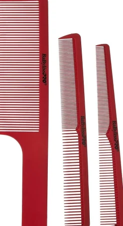 BaByliss PRO Styling Comb Set Red 3 Pcs (U)