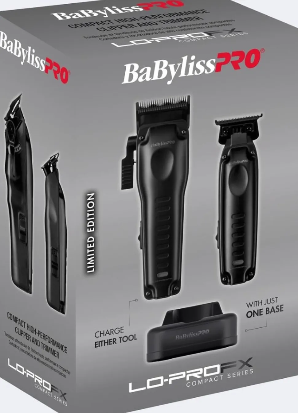 BaBylissPro Black Compact Lo Pro Clipper and Trimmer - Limited Edition