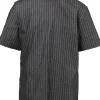 Black Pinstriped Barber Jacket Extra Large