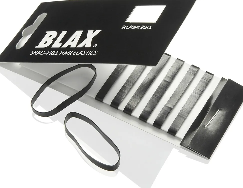 Blax Hair Elastics - Black 4 mm (8 Pcs)