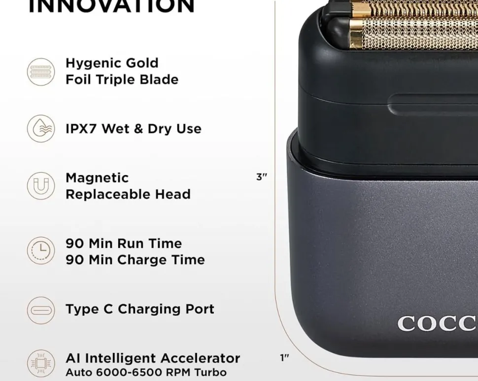 COCCO Impacto Micro Wet - Dry Shaver Grey