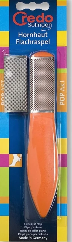 Credo Popart Callus Flat Rasp Rust-Proof Grating Surface Orange