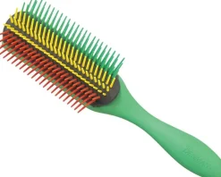 Denman D4 Fashion Effects, Green and red, yellow, green bristles