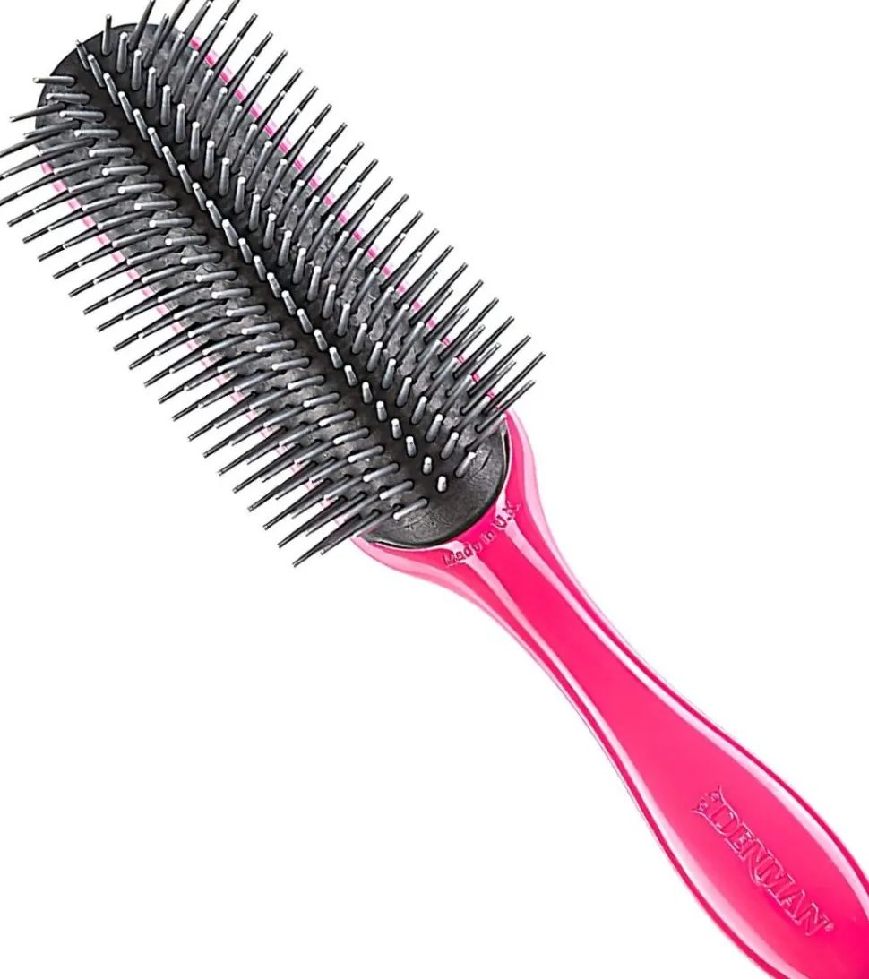 Denman D4 Fashion Effects Pink Grey Bristles