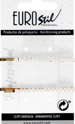 Eurostil - Hair Grips With Pearls Bobby Pin 8 Cm - 2 pcs (U)