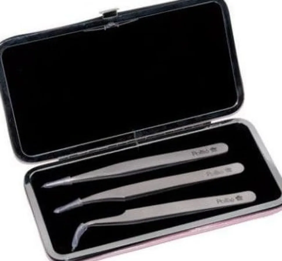 Eurostil - Set 3 individual tweezers one by one hair (U)