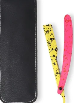 Eurostil Blessed Professional Razor Neon Yellow Pink