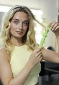 Eurostil Brush Plastic Curler Green (U)