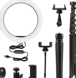 Eurostil LED Ringlight Ø26 Cm Tabletop With Tripod