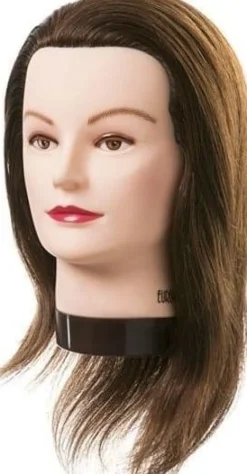 Eurostil Training head 100% Human Hair 20-30 cm