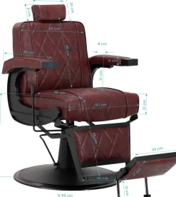 Gabbiano Barber Chair Brown BM88066B