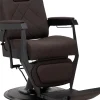 Gabbiano Barber Chair Bruno Brown & Black Frame