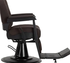 Gabbiano Barber Chair Bruno Brown & Black Frame
