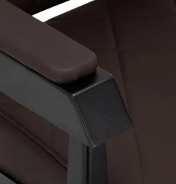 Gabbiano Barber Chair Bruno Brown & Black Frame