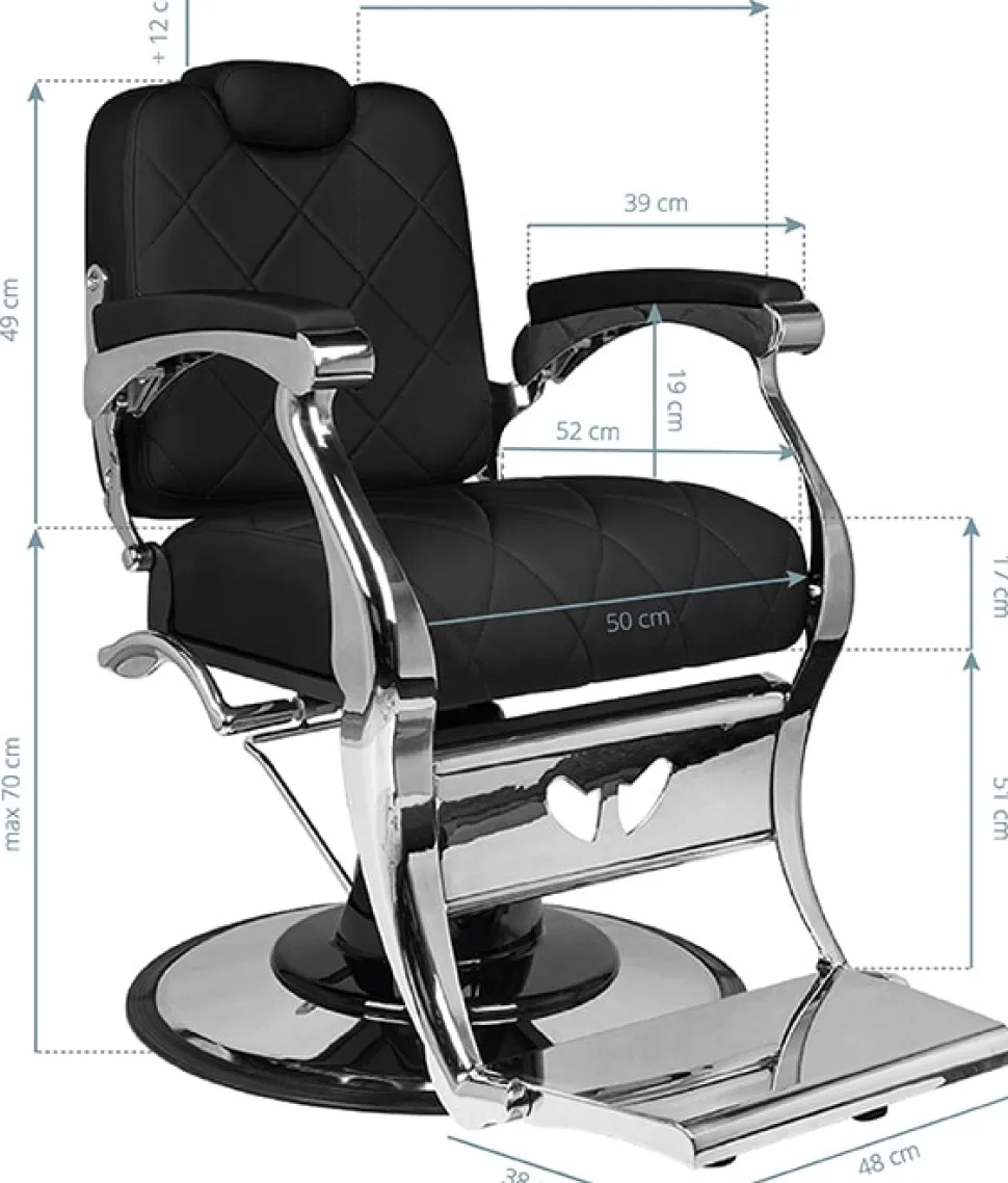 Gabbiano Barber Chair Dario Black
