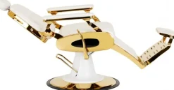 Gabbiano Barber Chair Francesco Gold White