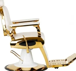 Gabbiano Barber Chair Francesco Gold White