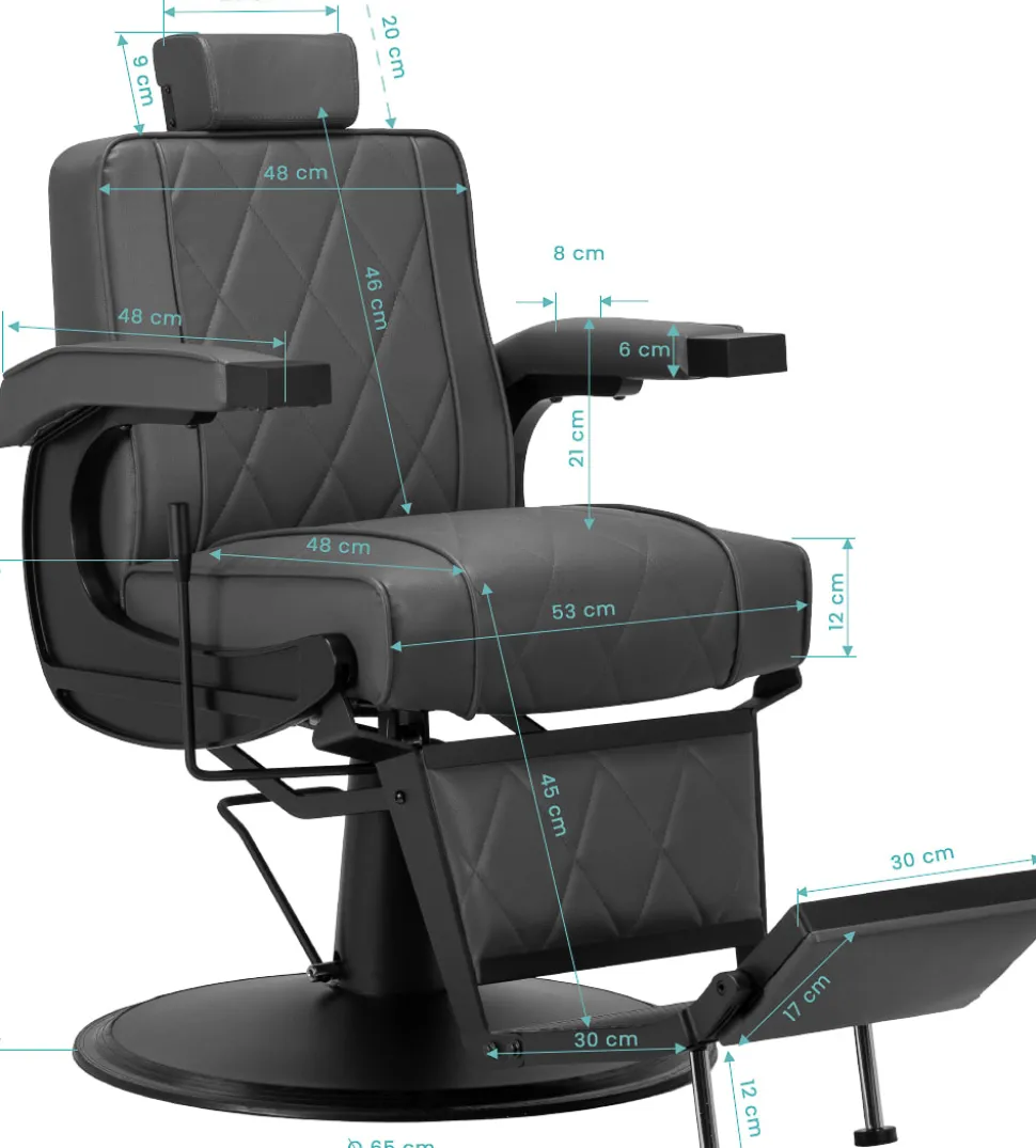 Gabbiano Barber Chair Grey BM88066