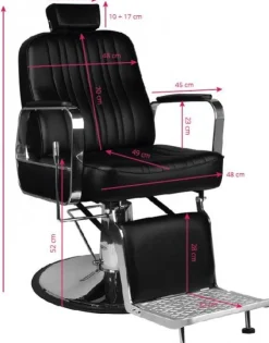 Gabbiano Barber Chair Patrizio Black