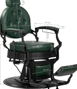 Gabbiano Barber Chair President Green-Black