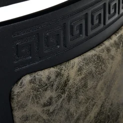 Gabbiano Barber Chair President Old Leather Green