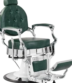 Gabbiano Barber Chair President Green-Chrome