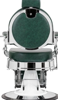 Gabbiano Barber Chair President Green-Chrome
