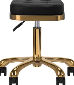 Gabbiano Cosmetic Stool Black Gold