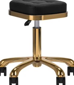 Gabbiano Cosmetic Stool Black Gold