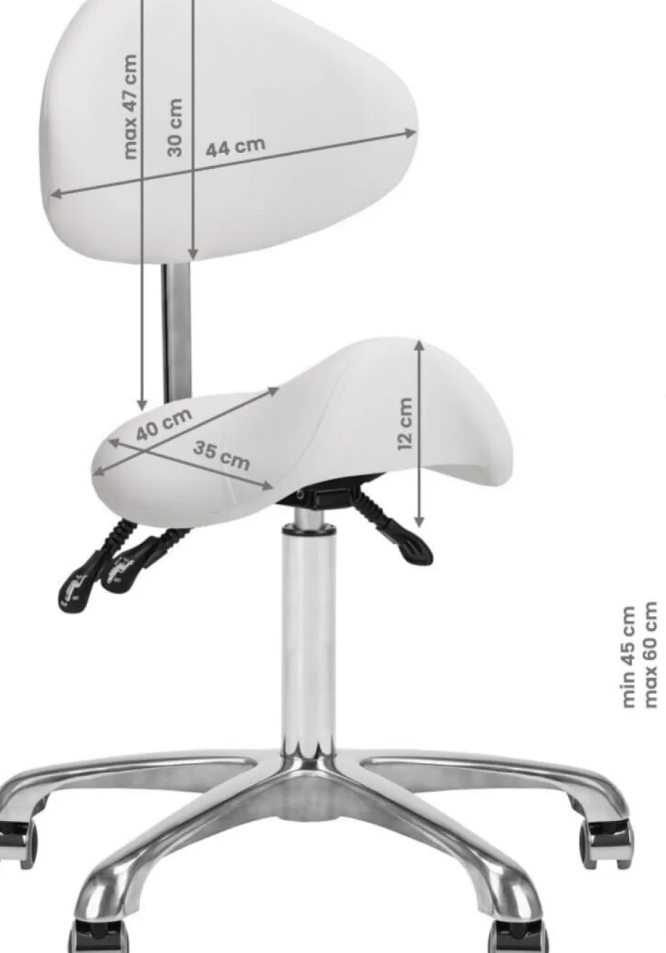 Gabbiano Cosmetic Stool Giovanni White