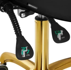 Gabbiano Cosmetic Stool Giovanni Black Gold