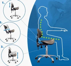 Gabbiano Cosmetic Stool Giovanni Black Gold