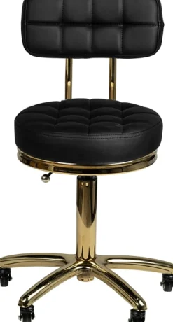 Gabbiano Cosmetic Stool Gold Black
