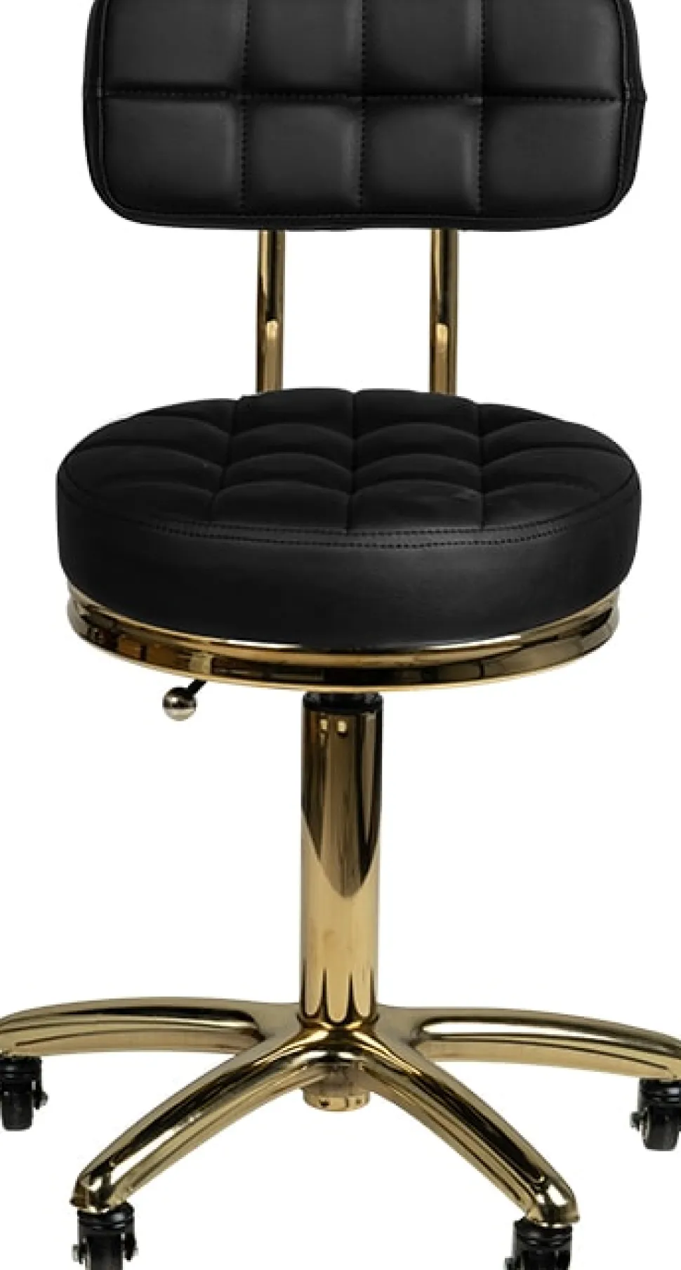 Gabbiano Cosmetic Stool Gold Black