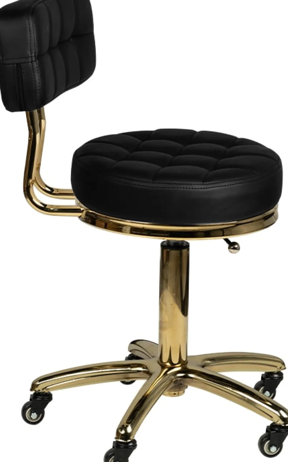 Gabbiano Cosmetic Stool Gold Black