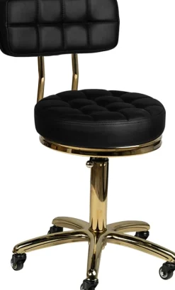 Gabbiano Cosmetic Stool Gold Black